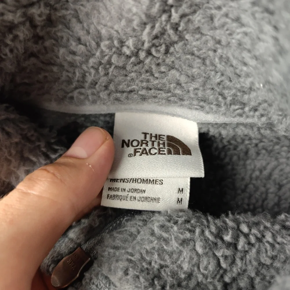 The North Face Vest Mens Medium Gordon Lyons Gray Fleece Full Zip EUC